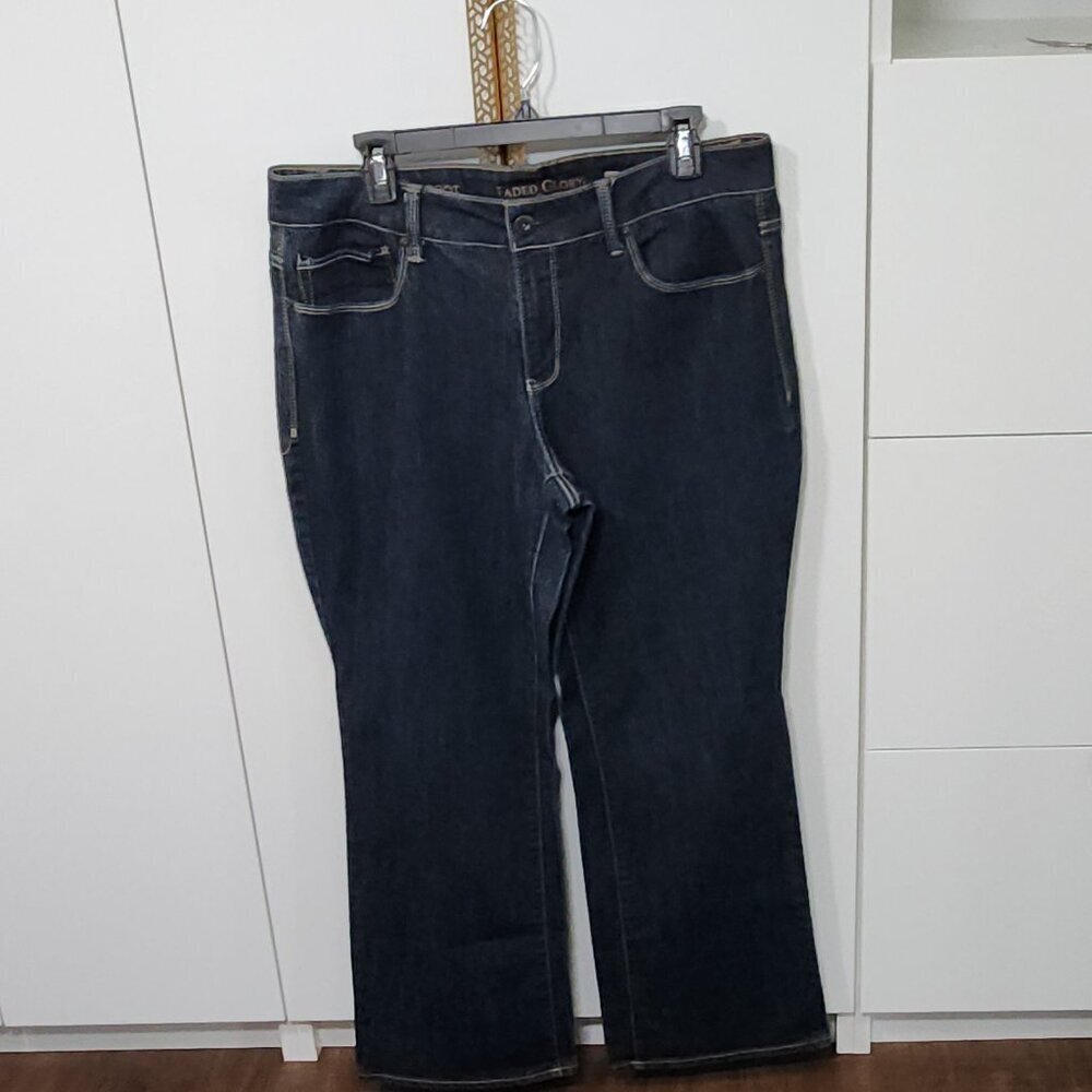 Faded Glory Jeans Curvy Boot Women's Blue Size 16P